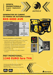 Promotie generatoare BENZA